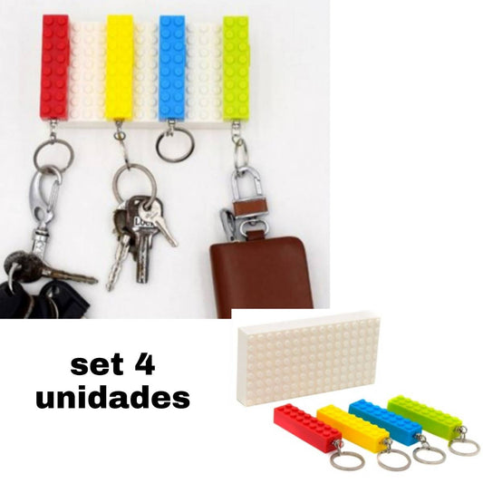 SET 4 LLAVEROS LEGO